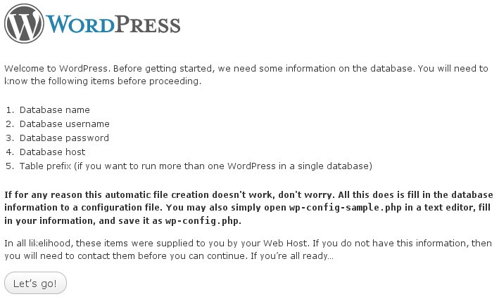 wordperss firsts creen