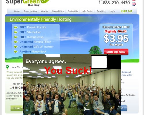 Super Green Hosting Sucks
