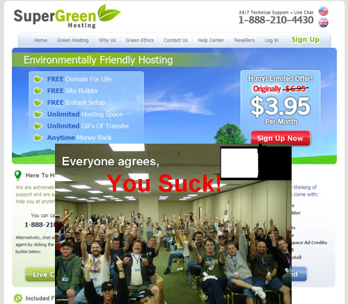 Super Green Hosting Sucks
