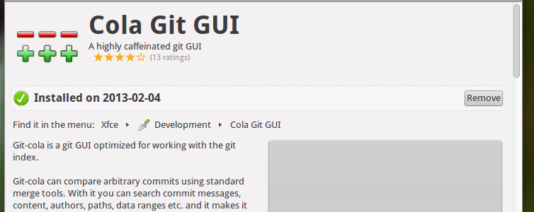 Github Git Cola GUI: Install