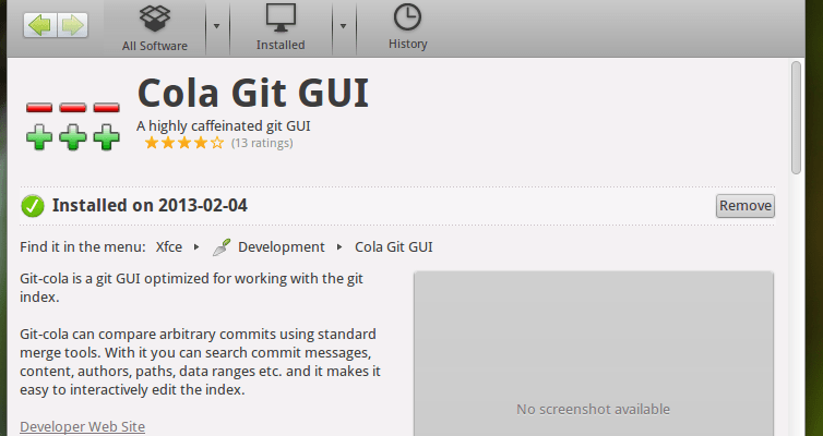 Github Git Cola GUI: Install