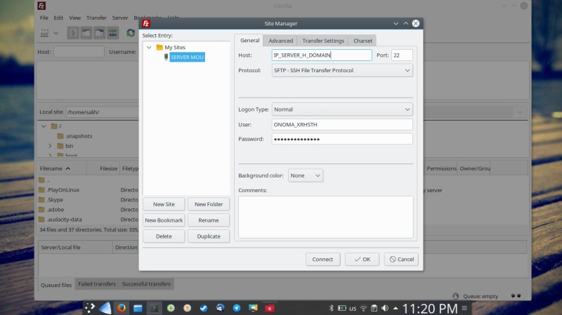 pos-metaferoume-arxeia-filezilla-ssh