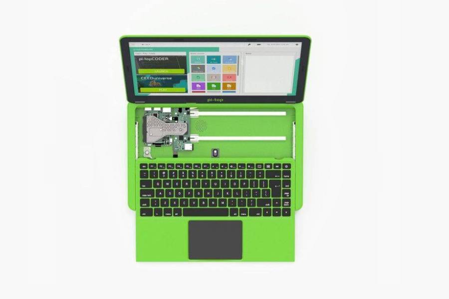 Pi-Top Raspberry Pi Laptop εσωτερικά απο πάνω