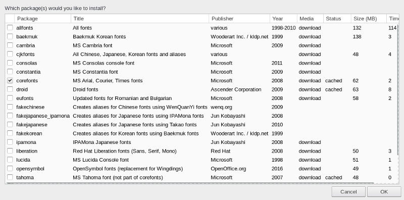 hearthstone linux ρύθμιση corefonts