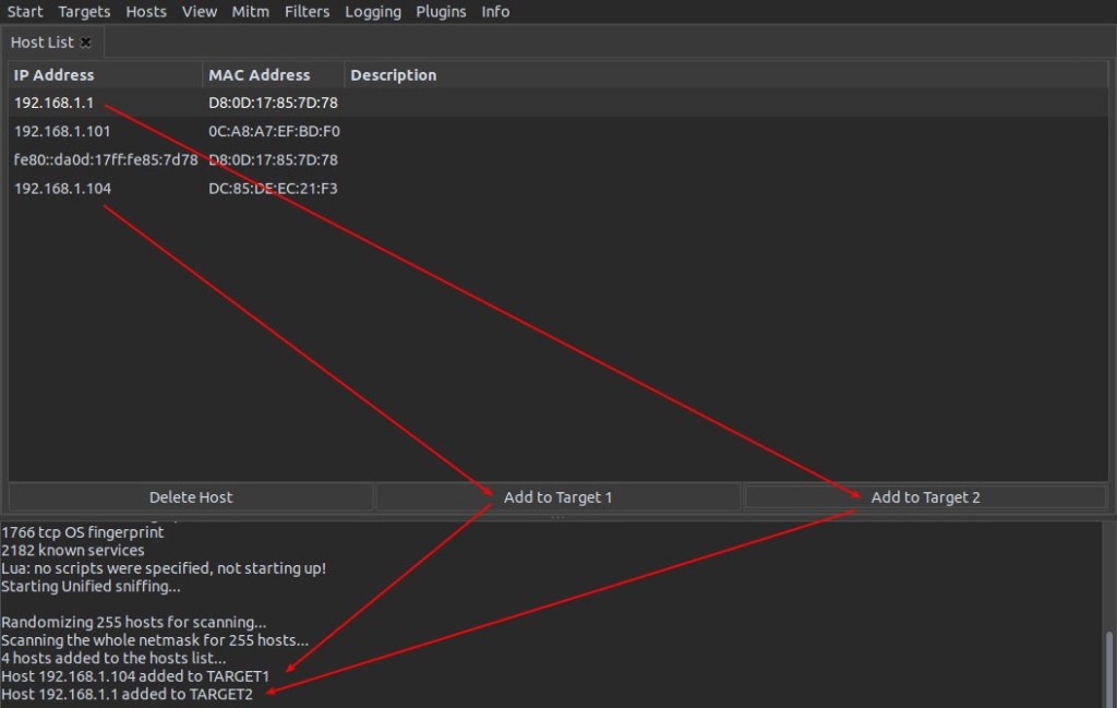 κάντε κλικ για τον στόχο 1 και επιλέξτε add to target 1 το ίδιο με τον στόχο 2 και επιλέξτε add to target 2.