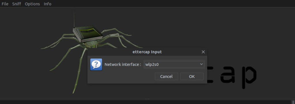 ARP poisoning με τη χρήση του Ettercap