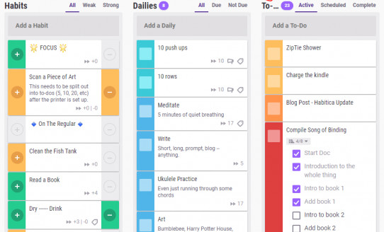 Habitica: Η ζωή σου σε παιχνίδι ρόλων - habits -dailies - todos