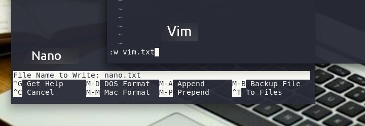 Αποθηκεύσαμε το αρχείο μας, το ένα ως nano.txt και vim.txt.