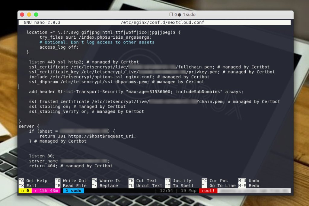 ενεργοποιήσουμε το HSTS (HTTP Strict Transport Security) στο Nginx config του Nextcloud