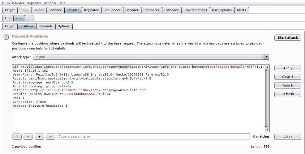 θα φορτώσει μια λίστα τιμών στο Payload και θα δοκιμάσει μία κάθε φορά
