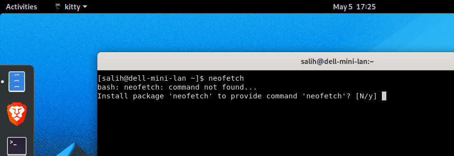 το τερματικό θα σας προτείνει αν θέλετε να το εγκαταστήσει