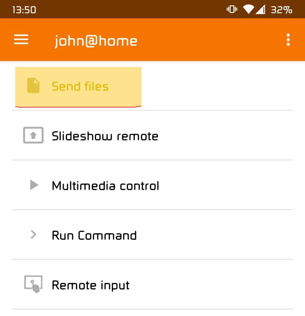 επιλέγουμε το αρχείο που θέλουμε να στείλουμε