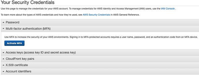 Multi-factor authentication (MFA) και επιλέγουμε Activate MFA