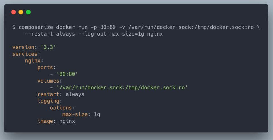 σε περίπτωση που θέλουμε να φτιάξουμε ένα docker compose για nginx