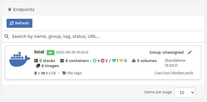 πόσα container τρέχουν, πόσα volume έχουν δημιουργηθεί
