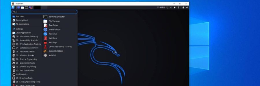 Kali Linux σε Windows WSL με desktop περιβάλλον