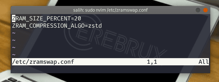 προσθέσουμε την ZRAM_COMPRESSION_ALGO=zstd