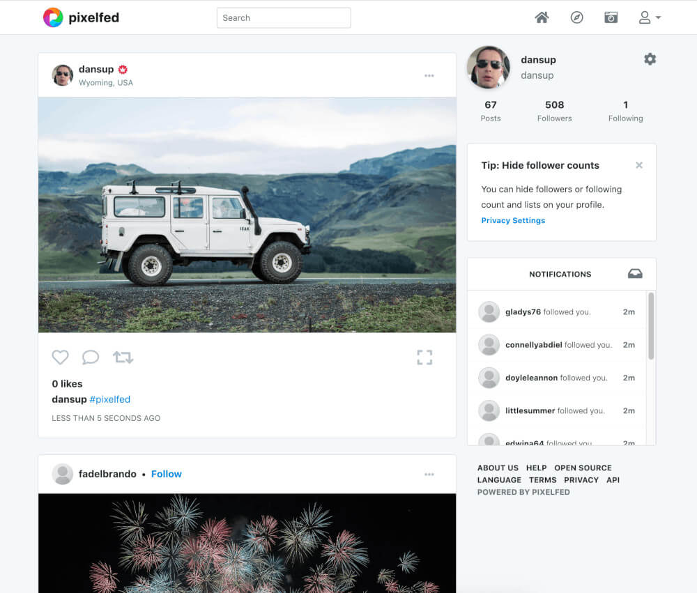 PixelFed αντί για Instagram