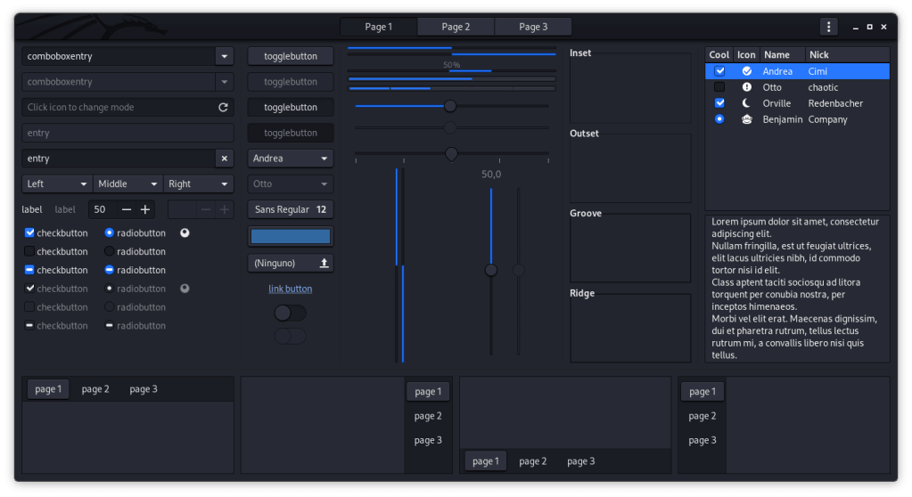 τροποποιημένο θέμα GTK3, στο Xfce