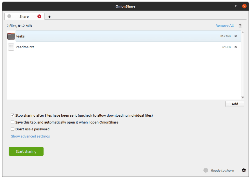 ξεκινήσετε την κοινή χρήση
