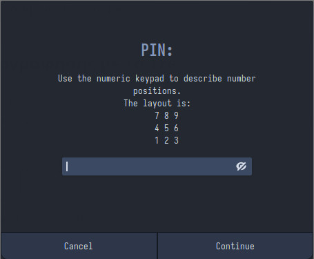 trezor pin entry linux